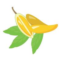 Pel durian icoon tekenfilm vector. zoet voedsel vector