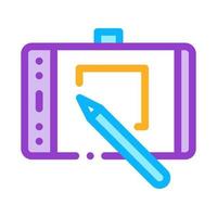 web plaats ontwerp Aan tablet icoon vector schets illustratie