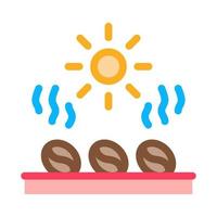 koffie bonen verwarming icoon vector schets illustratie