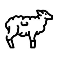 schapen boerderij dier lijn icoon vector illustratie