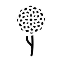chrysant bloem glyph icoon vector illustratie