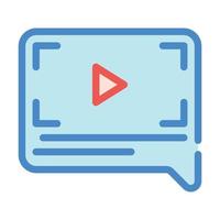 video recensie kleur icoon vector geïsoleerd illustratie