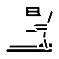 loopband en afgelegen werk glyph icoon vector illustratie