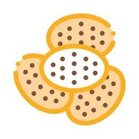 bakkerij kraker smakelijk voedsel icoon dun lijn vector