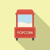 straat popcorn icoon vlak vector. maïs verkoper vector