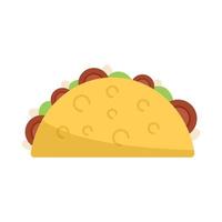 taco burrito icoon vlak vector. Mexicaans voedsel vector