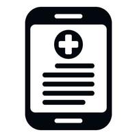 tablet medisch kaart icoon gemakkelijk vector. dokter geduldig vector