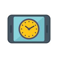 smartphone werk uur icoon vlak vector. flexibel tijd vector