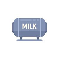 melk tank icoon vlak vector. voedsel productie vector