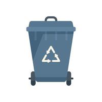 recycle vuilnis zak icoon vlak vector. uitschot voedsel vector
