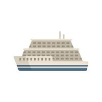 lading veerboot icoon vlak vector. rivier- schip vector