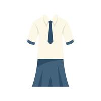 kind jurk icoon vlak vector. school- uniform vector