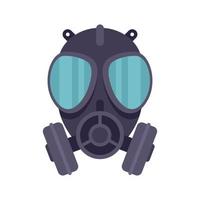verontreiniging gas- masker icoon vlak vector. giftig lucht vector
