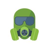 oorlog gas- masker icoon vlak vector. giftig lucht vector
