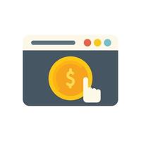 web Klik geld verdienen icoon vlak vector. mobiel strategie vector