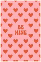 groovy lief harten poster. liefde concept. gelukkig valentijnsdag dag groet kaart. roze en rood kleuren. vector