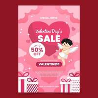 Valentijnsdag dag uitverkoop poster sjabloon vector