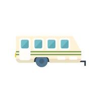 camper icoon vlak vector. camper caravan vector