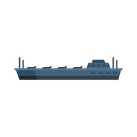 vliegtuig vervoerder icoon vlak vector. marine schip vector