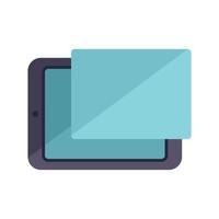 tablet scherm beschermer icoon vlak vector. fix cel vector