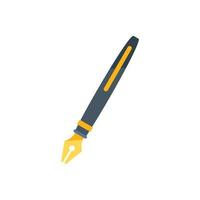 inkt pen icoon vlak vector. hand- brief vector