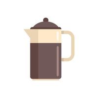 huis koffie pot icoon vlak vector. espresso kop vector