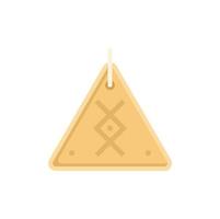 pyramide amulet icoon vlak vector. esoterisch religie vector