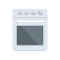 voorkant convectie oven icoon vlak vector. elektrisch keuken fornuis vector