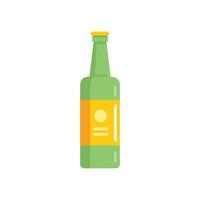 Iers bier fles icoon vlak vector. mok etiket glas vector