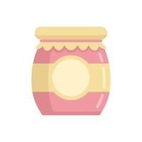 jam pot icoon, vlak stijl vector