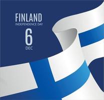 realistisch 3d gedetailleerd Finland onafhankelijkheid dag achtergrond. vector