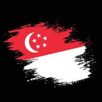 Singapore grungy vlag vector