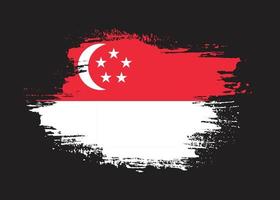 plons Singapore grunge vlag vector