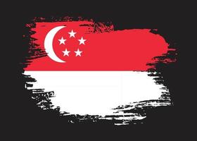 abstract kleurrijk Singapore grunge structuur vlag vector