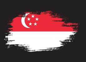 abstract Singapore grunge structuur vlag vector