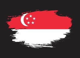 Singapore penseel kader vlag vector