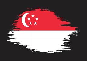 Singapore penseel kader vlag vector