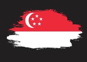 vrij penseelstreek Singapore vlag vector