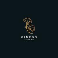 gingko logo ontwerp icoon vector