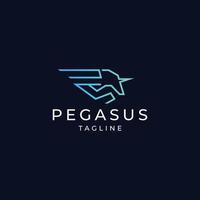 Pegasus logo ontwerp icoon vector