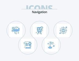 navigatie blauw icoon pak 5 icoon ontwerp. eigendom. pin. vliegtuig plaats. kaart. bijhouden vector
