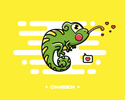 Gratis Chameleon Vector