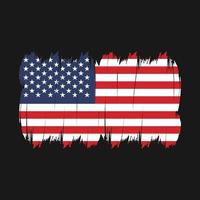 Amerikaanse vlag borstel vector