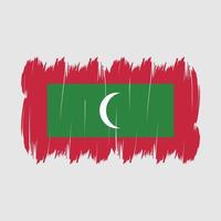 Maldiven vlagborstel vector