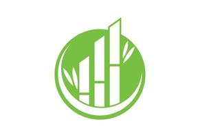 bamboe financieel logo ontwerp, vector ontwerp sjabloon