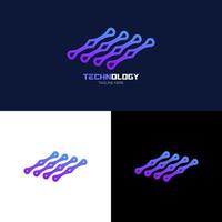 illustratie technologie logo ontwerp. digitaal technologie. hersenen logo sjabloon. abstract vector logo