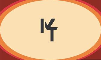 alfabet letters initialen monogram logo mt, tm, m en t vector