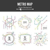 metro kaart vector. plan kaart station metro vector