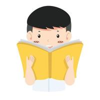 leerling lezing een boek vector