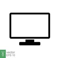 TV icoon. gemakkelijk vlak stijl. toezicht houden op scherm, televisie, plasma, LED, lcd, technologie concept. huishouden huishoudelijke apparaten, gadgets en elektronica. vector illustratie geïsoleerd Aan wit achtergrond. eps 10.